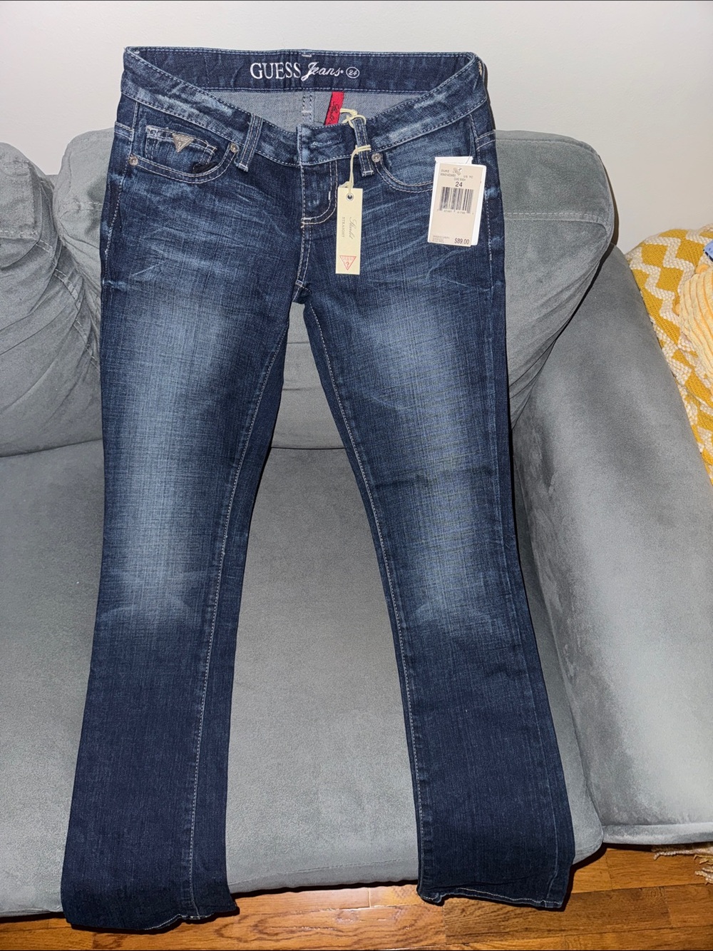 GUESS Women's Dark Indigo Bootcut Jeans